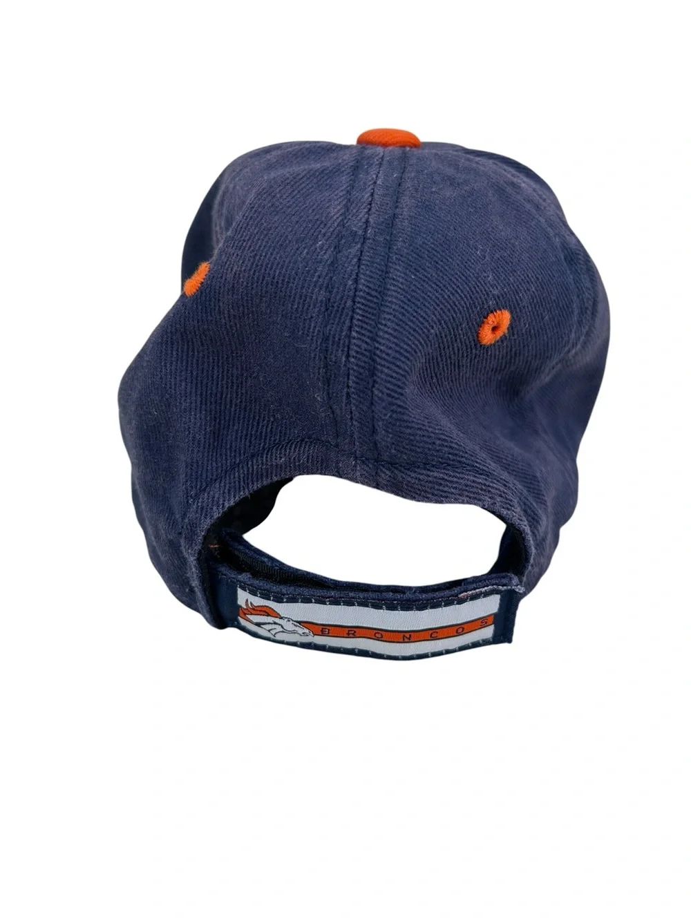 Denver Broncos NFL Team Apparel Youth Kids Adjustable Hat Navy Orange Retro